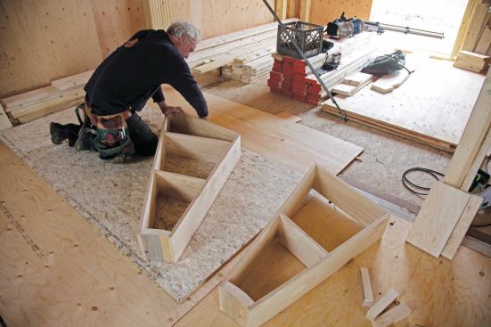 It didn’t take me long to rule out cut stringers; I can still barely imagine what they’d look like, let alone what I’d cut them from. Instead, I decided to make uniform tread “boxes” and stack them in succession.