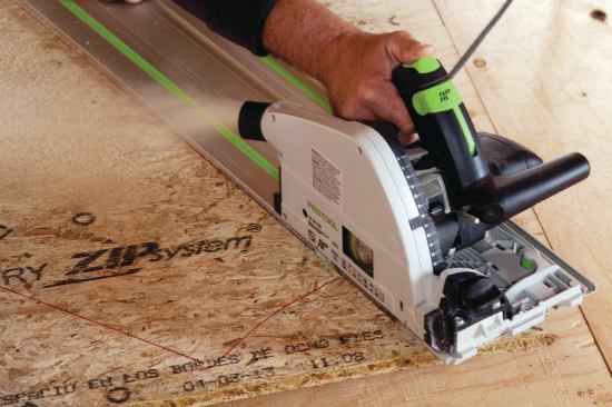 I then cut the rough treads with a Festool track saw.