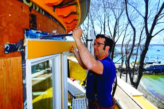 Then came the pine trim.