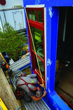 Each unit was checked for square.