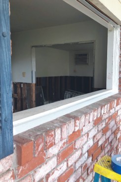This isolated the windows from the opening.