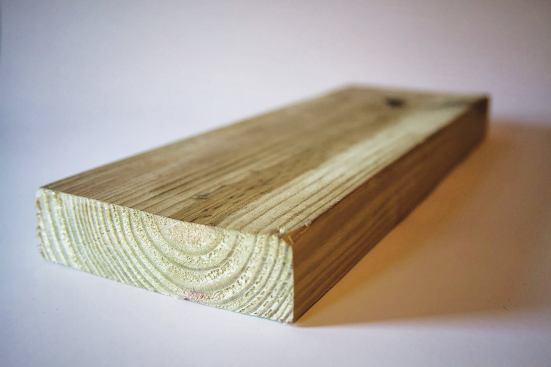 Some decking might initially look better with the bark side down, but eventually water can get under the grain and lift it, causing the board to peel.