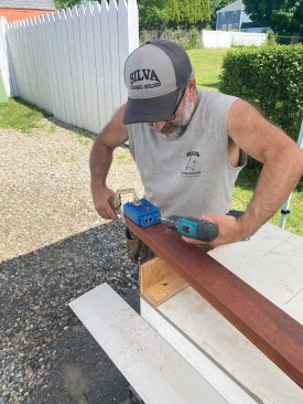 A Kreg jib makes short work of prepping the rails for fastening.