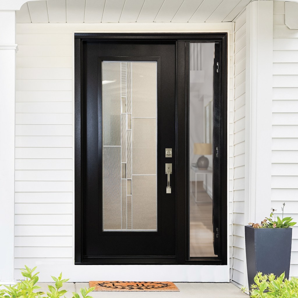 ProVia door with venting sidelite and removable mull post