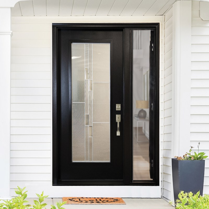 ProVia door with venting sidelite and removable mull post