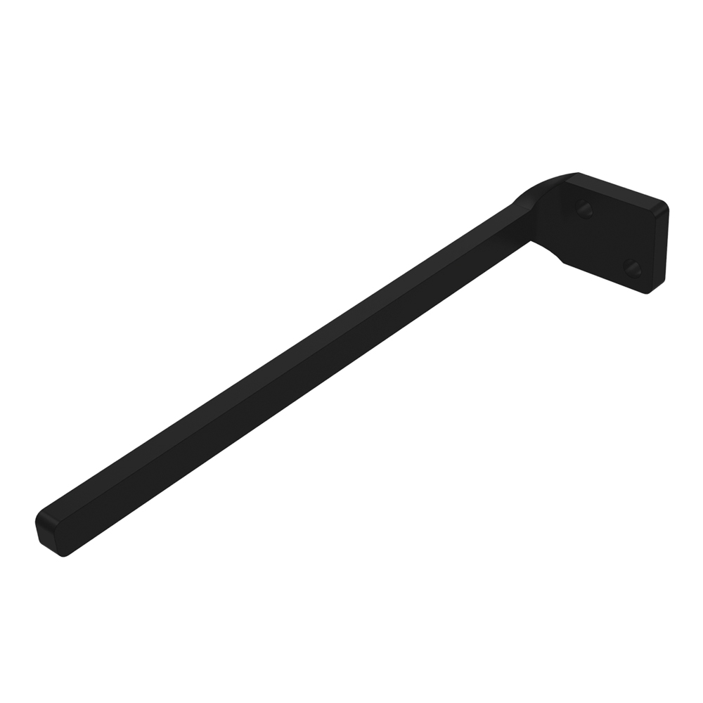 Attaching the bracket to the studs before drywall is up hides the base, making the shelf appear to float.