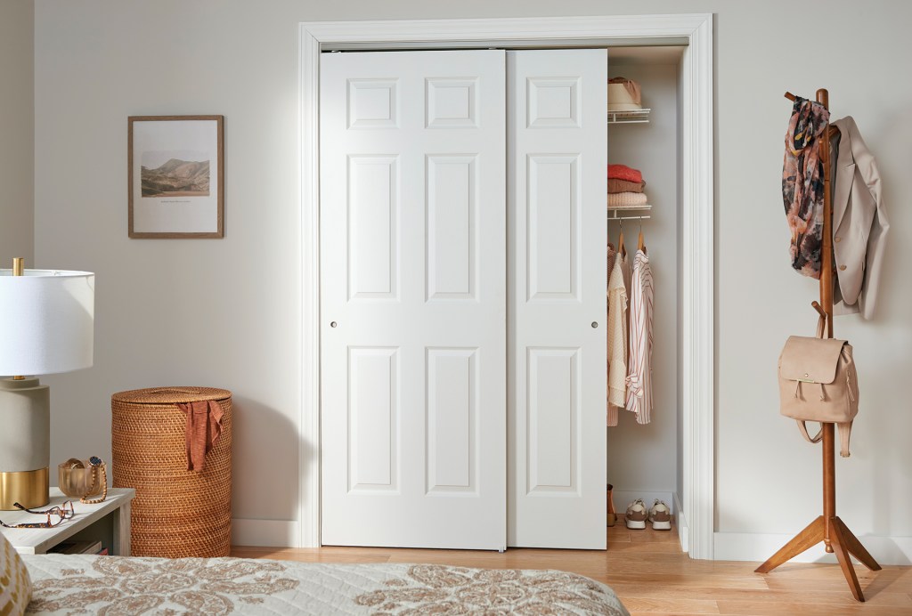 Sliding bypass doors are a great option where a swinging door would get in the way.