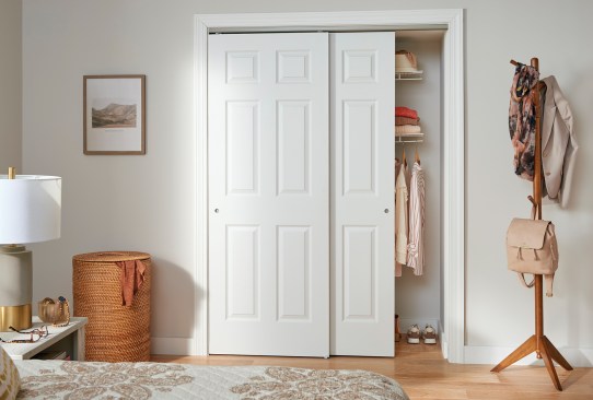 Sliding bypass doors are a great option where a swinging door would get in the way.