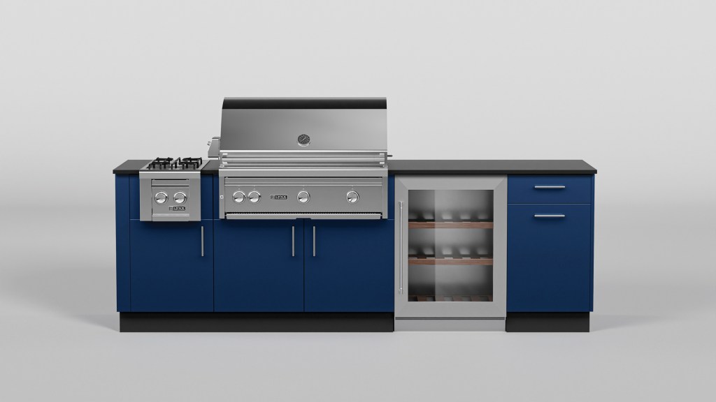 Trex simplifies outdoor kitchen design by offering seven cabinet configurations.