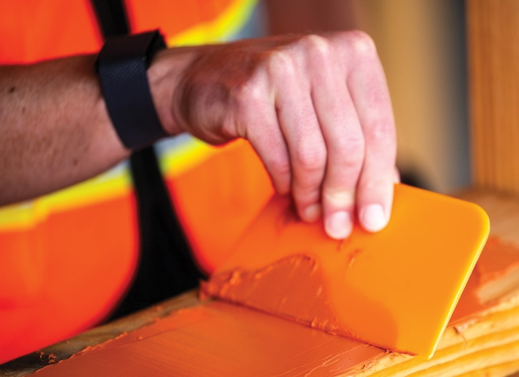 Typar's gun-grade elastomeric liquid flashing seals window and door sills and bottom wall plates, air-barrier joints, and more.