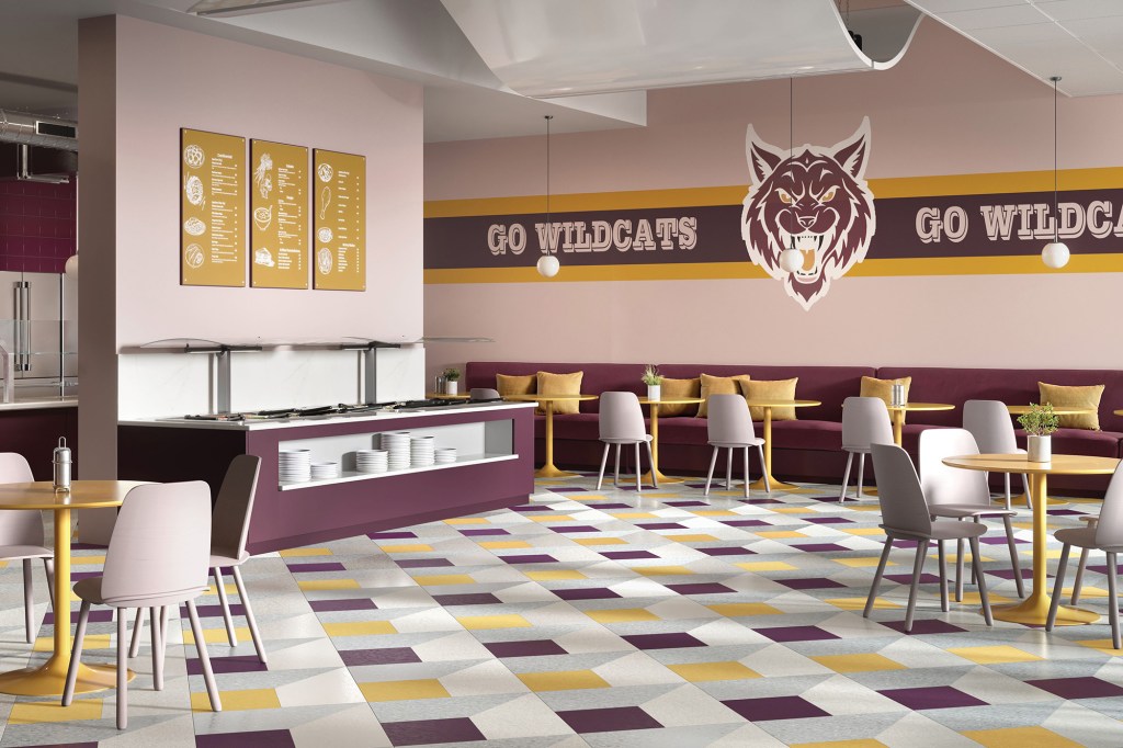 Slip-resistant vinyl composition tile