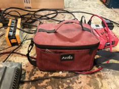 The portable food warmer Mark Clement uses to heat up leftovers for lunch.