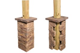Ply Gem ClipStone mortarless stone veneer column wrap